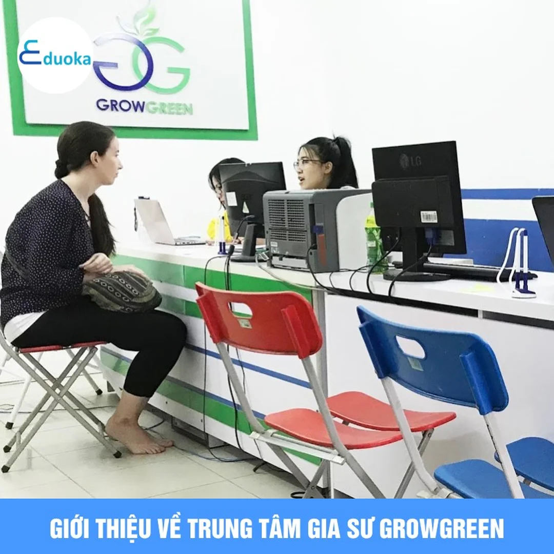gia sư growgreen quầy tiếp nhận phụ huynh tại trung tâm