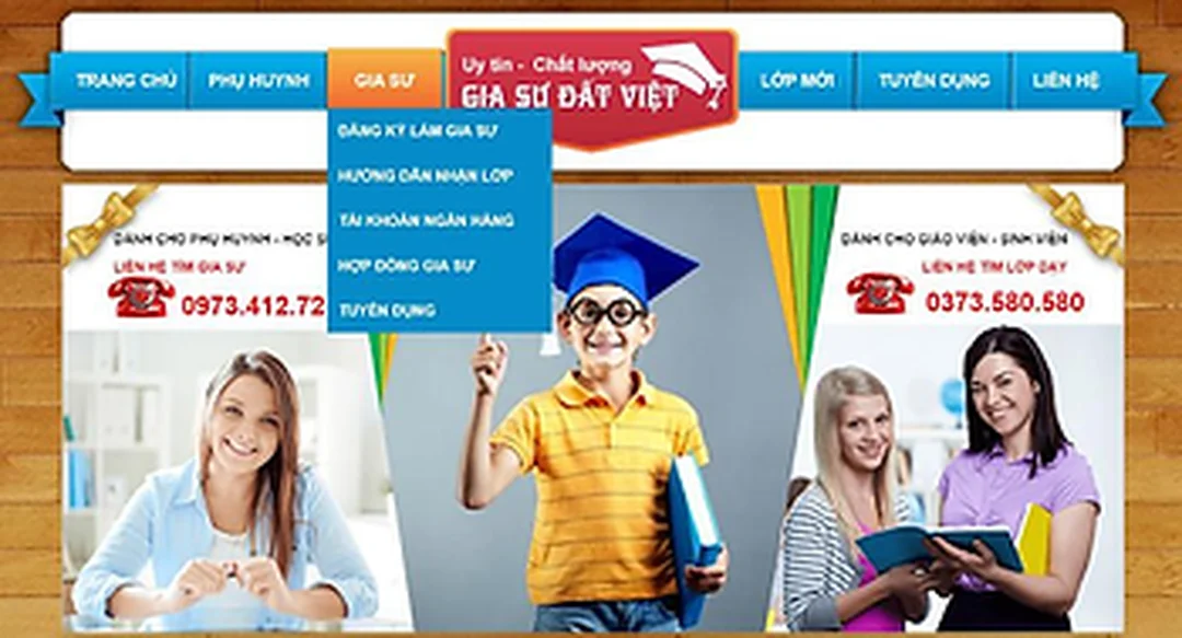 trung tâm gia sư đất việt kiểm tra thông tin liên hệ