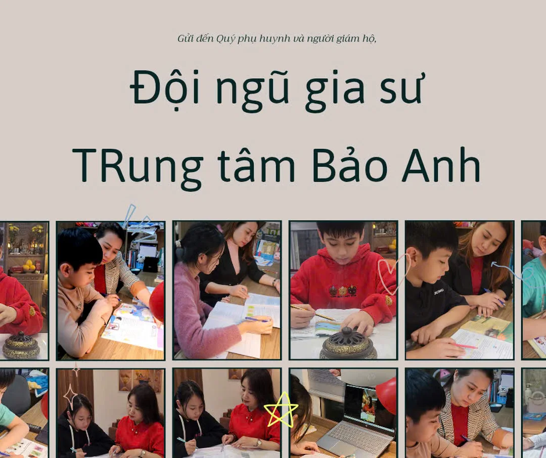 Bảng học phí trung tâm gia sư Bảo Anh theo khối lớp