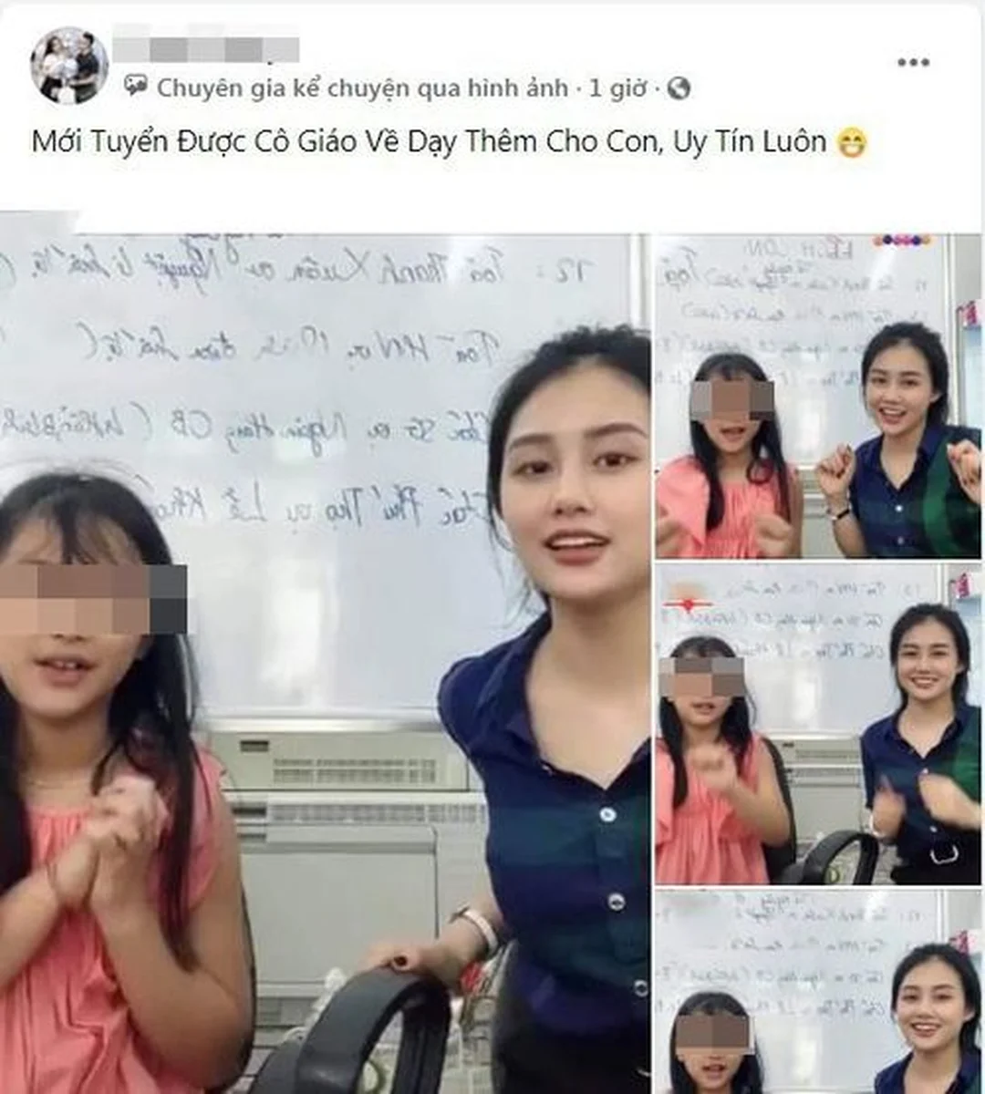 cô gia sư kèm học sinh tại nhà