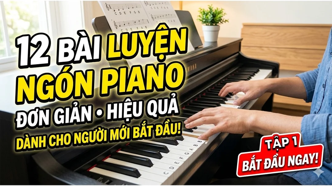 Video luyện ngón piano cơ bản cho người mới học